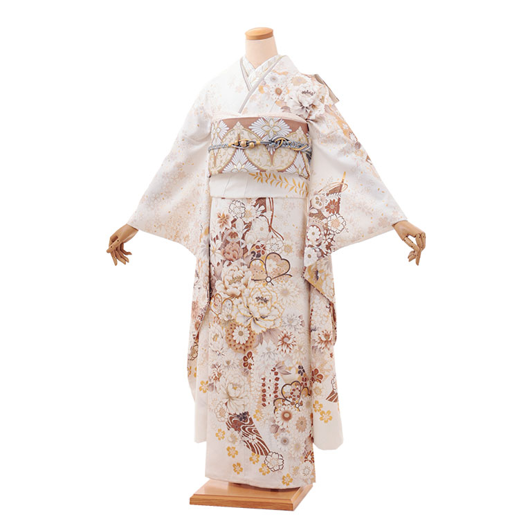 楽天市場】【レンタル】 成人式 振袖 レンタル 170 白 牡丹に菊 人気
