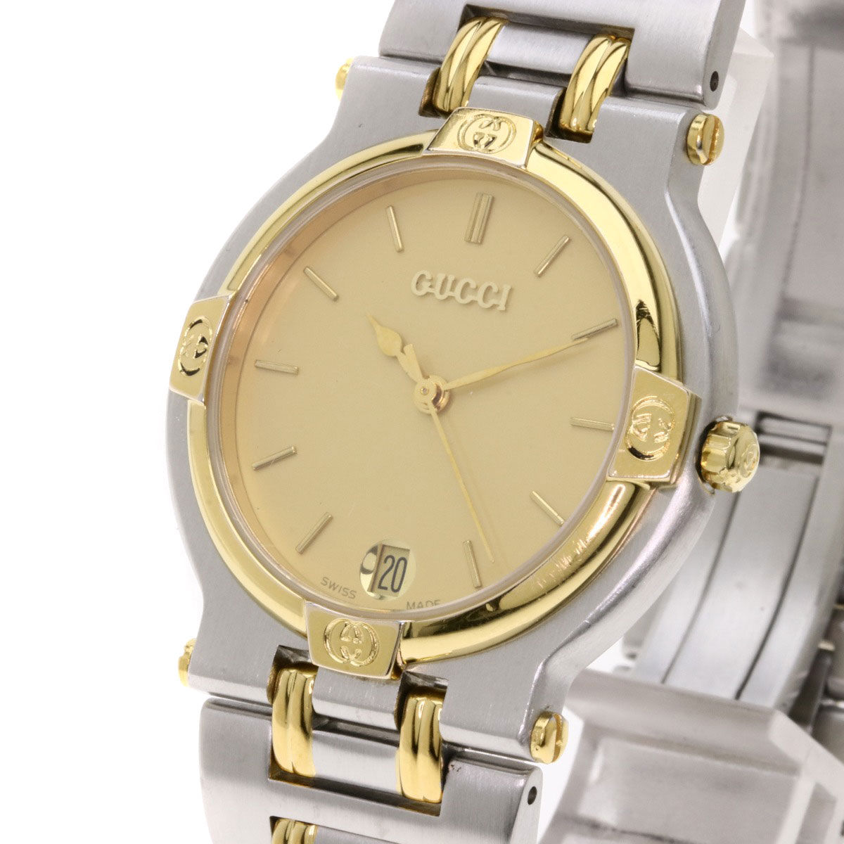 楽天市場】グッチ 9000M 腕時計 ステンレススチール/SSxGP メンズ