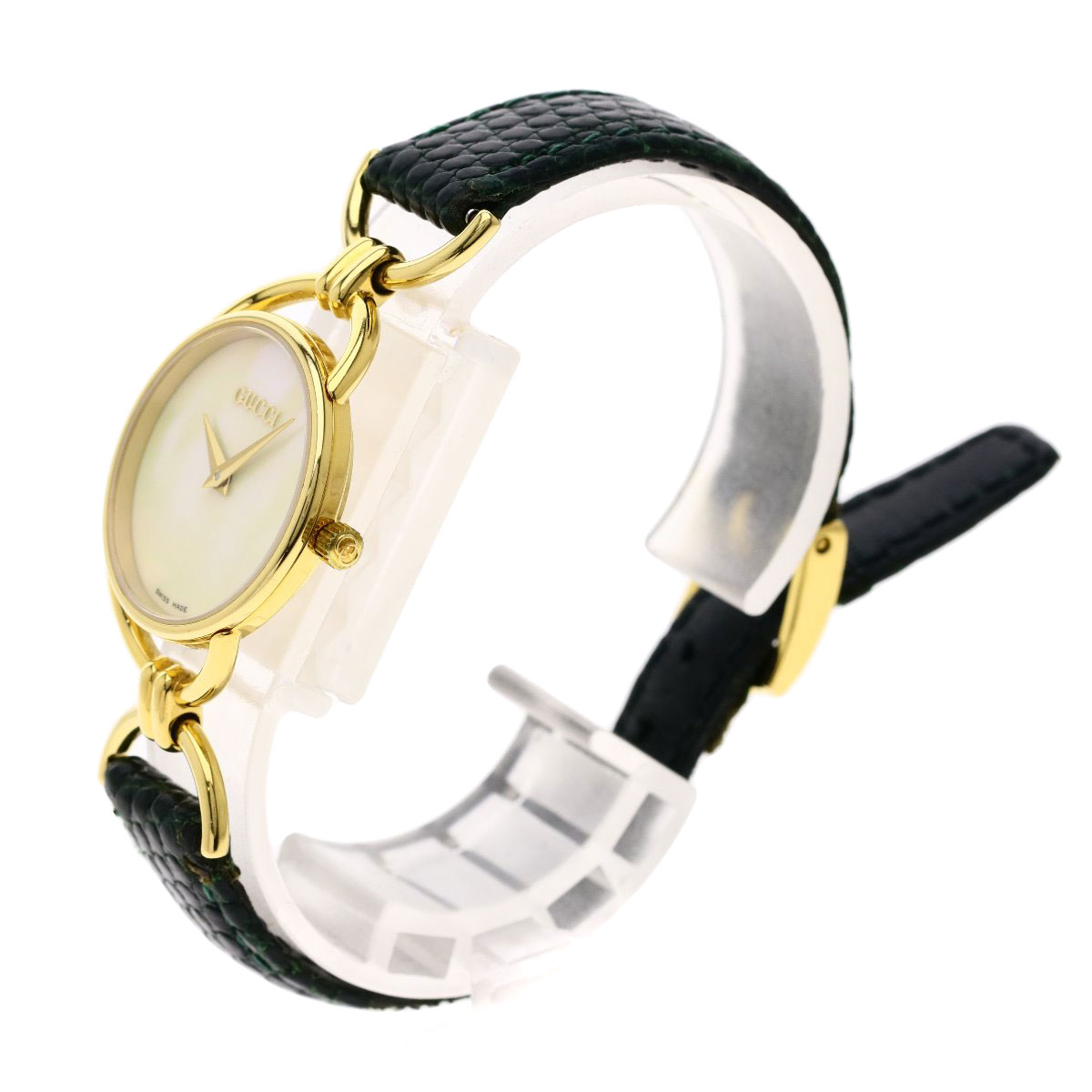 楽天市場】グッチ 6000.2.L 腕時計 GP/革 レディース 【中古】【GUCCI