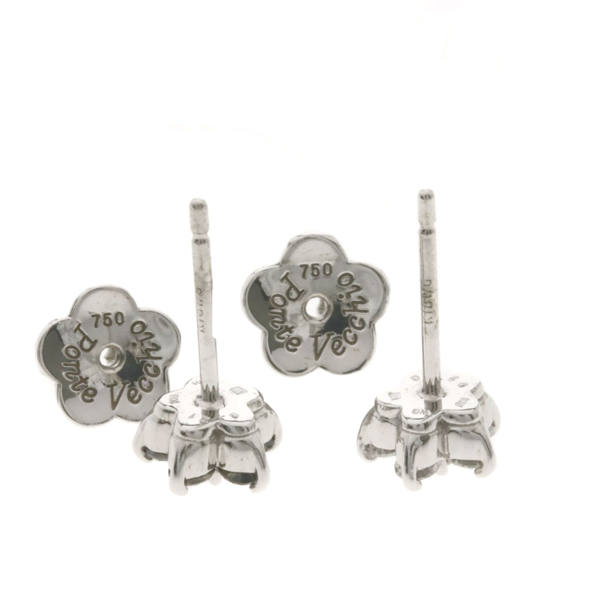 楽天市場】ポンテヴェキオ フラワー ブラックダイヤモンド ピアス K18