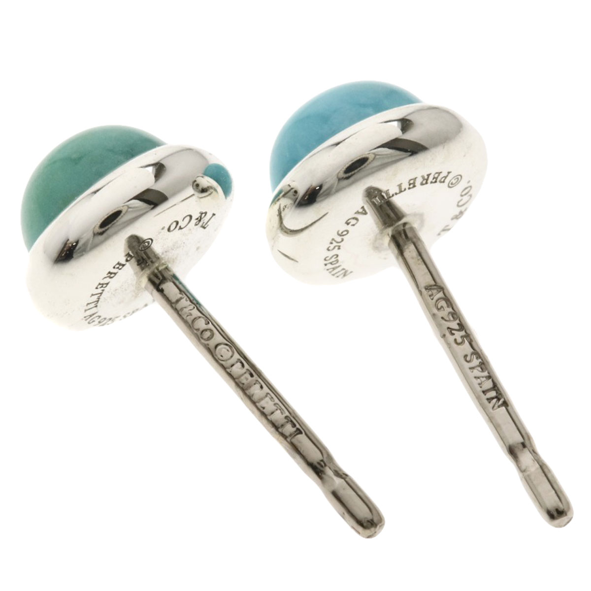 楽天市場】ティファニー カボション バイザヤード ターコイズ ピアス