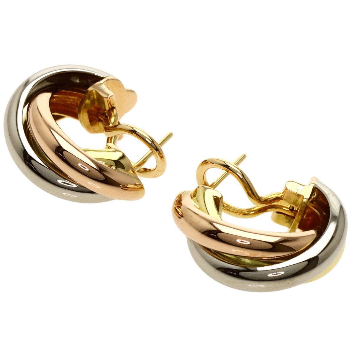 楽天市場】カルティエ トリニティ ピアス K18イエローゴールド/K18WG