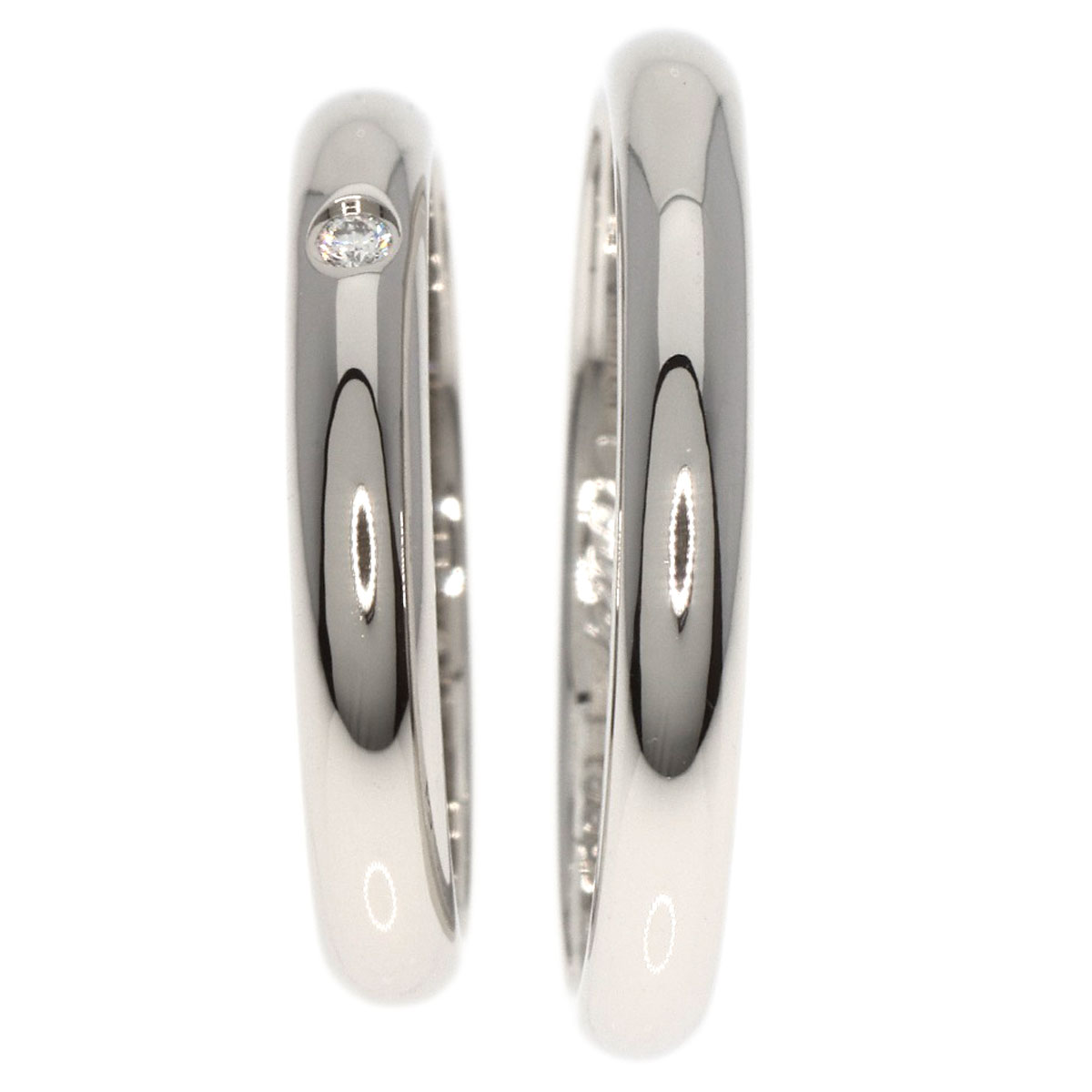 楽天市場】カルティエ ペア リング 1P ダイヤモンド 2本セット リング