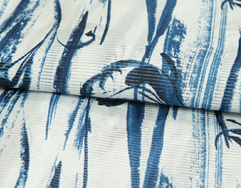 楽天市場】浴衣 ゆかた 綿絽生地 凪ブランド 白色 水色墨流し文様 夏の