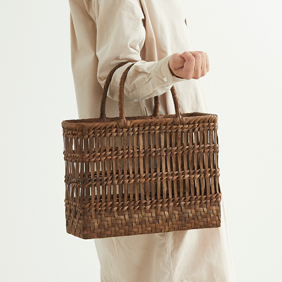 楽天市場】透かし編みくるみ籠(角型/大サイズ)(約)幅35×マチ12.5×本体