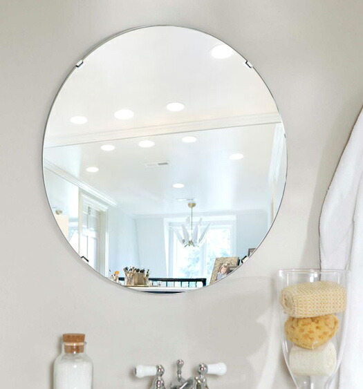 楽天市場】洗面 鏡 正円形 500x500mm 洗面鏡 洗面台 鏡 洗面所 鏡