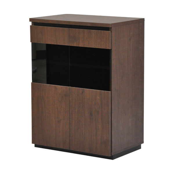 楽天市場】キャビネット ガラス扉 60cm幅 シンプルでモダンな木製