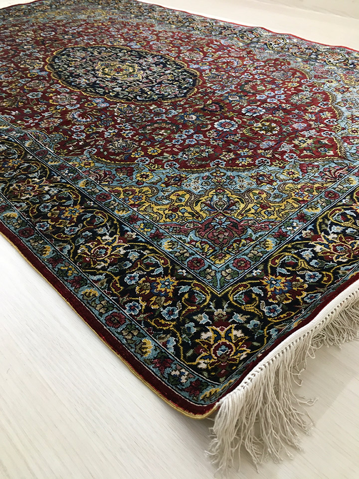 楽天市場】【中国段通 四川 シルク 玄関マット】「孔雀の王座」絨毯