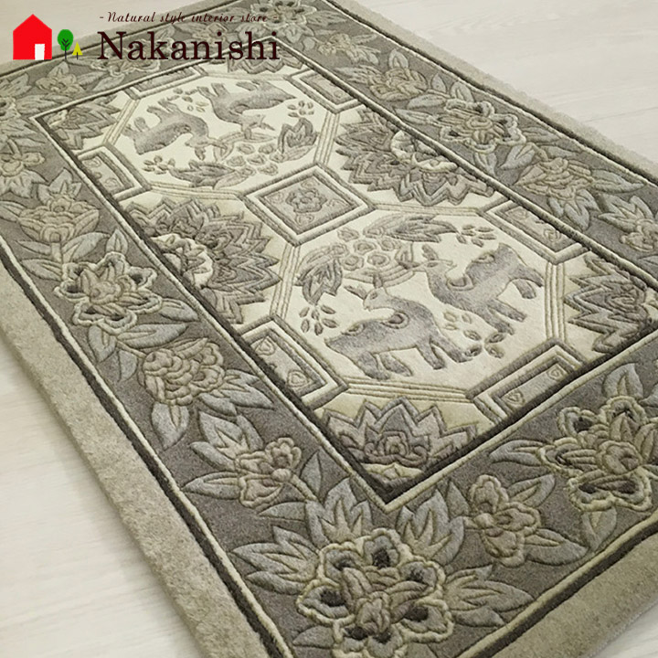 楽天市場】中国 段通 ウール マットの通販