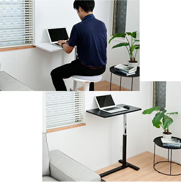 楽天市場】昇降テーブル キャスター付き 簡単スムーズ昇降 高さ60-95
