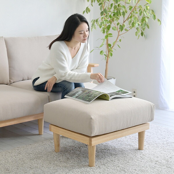 楽天市場】オットマン 足置き 天然木フレーム 幅65 奥行52 高さ40cm