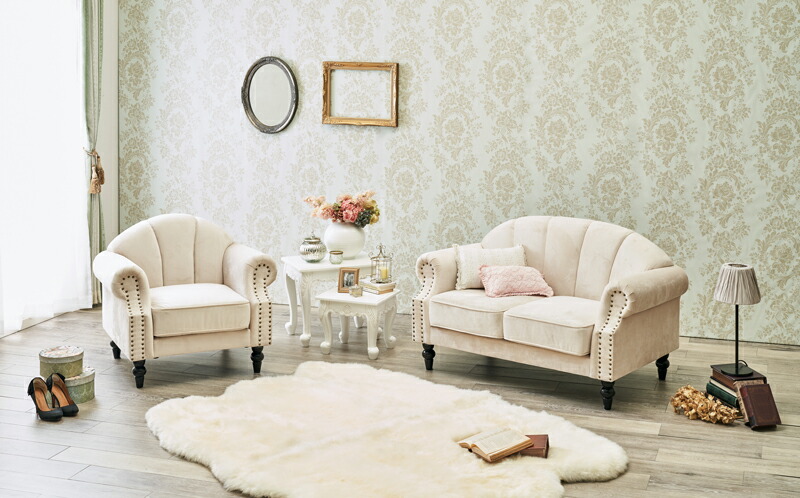 楽天市場】姫系 家具 ソファ 1人掛け パーソナルソファ アンティーク