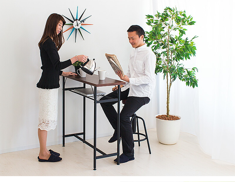 楽天市場】カウンターテーブル バーテーブル 幅100 奥35 高90