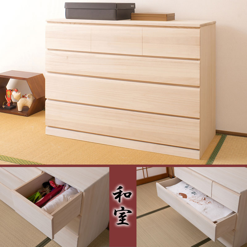 楽天市場】【6ヶ月保証付】桐チェスト 4段 クローゼット収納