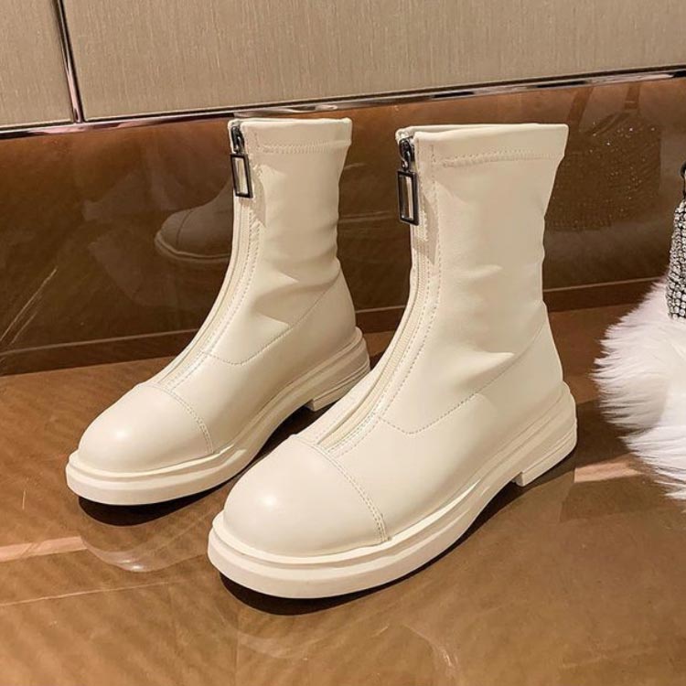 楽天市場】センタージップ ショートブーツ フロントジップブーツ