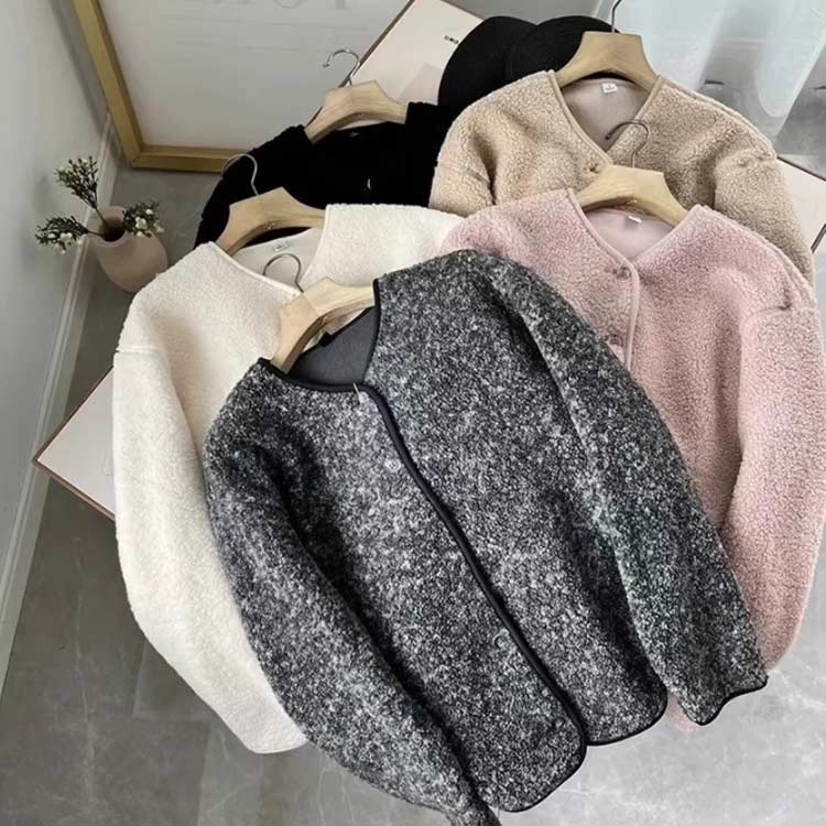 楽天市場】ボア ジャケット レディース 冬 ノーカラージャケット