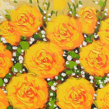 楽天市場】絵画 油絵 黄色いばら （SOO） 送料無料 【肉筆】【油絵