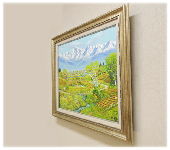 楽天市場】絵画 油絵 立山連峰山麓 送料無料 【日本の風景】【海・山