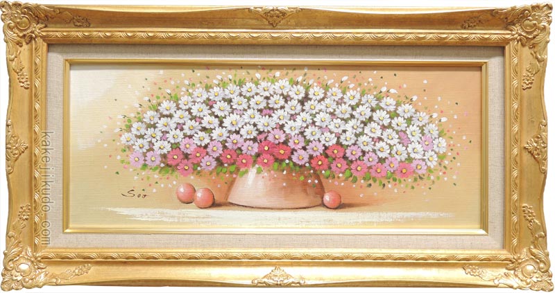 楽天市場】絵画 油絵 マーガレット （SOO） 送料無料 【肉筆】【油絵