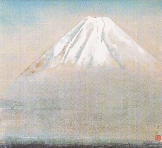 楽天市場】奥村土牛 絵画 精進湖 送料無料 【複製】【美術印刷】【巨匠