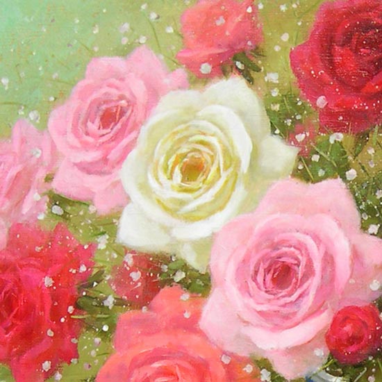 楽天市場】絵画 油絵 ばら F20号 （日野皖） 送料無料 【肉筆】【油絵