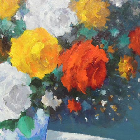 楽天市場】絵画 油絵 花バラ F30号 （春野修一） 送料無料 【肉筆