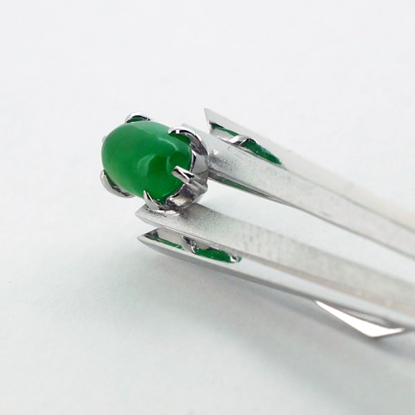 楽天市場】【限定1点】 K14 ホワイトゴールド ヒスイ ネクタイピン