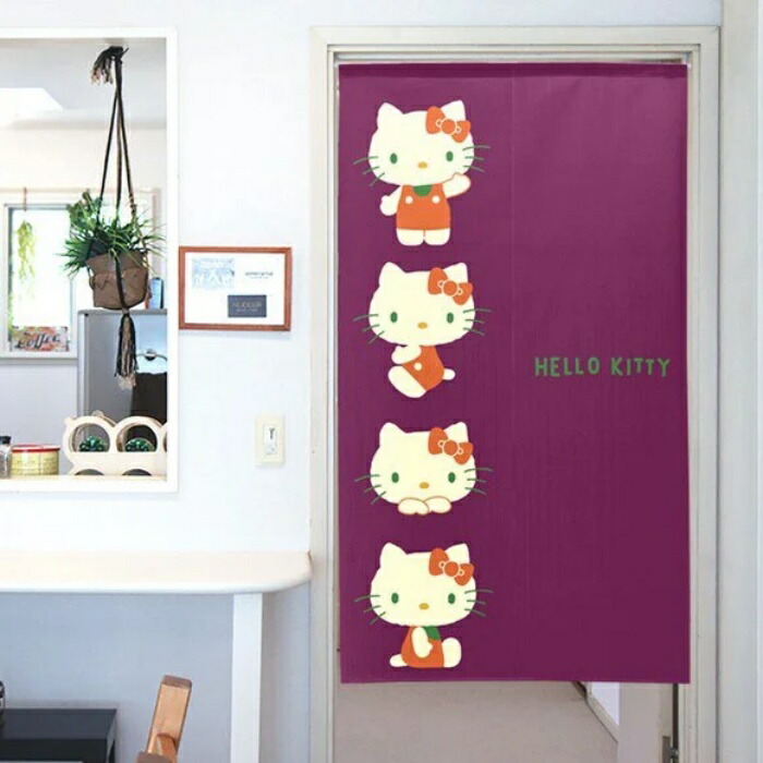 楽天市場】ハローキティ のれん レトロカラー 85×150cm HELLO KITTY