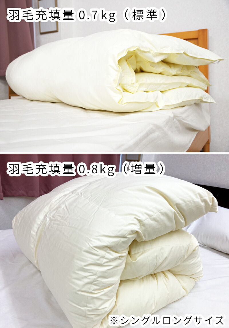 楽天市場】【2500円光触媒加工無料】羽毛合い掛け布団 ホワイトマザー