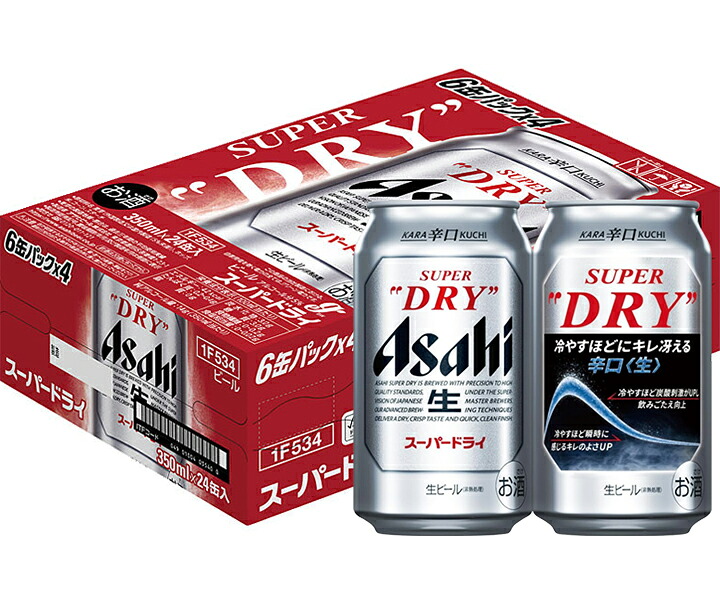 楽天市場】アサヒスーパードライ 350ml 24本 のしの通販