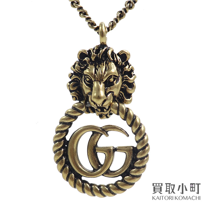 楽天市場】【美品】グッチ【GUCCI】ダブルG付き ライオンヘッド
