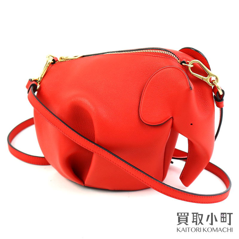 楽天市場】【美品】ロエベ【LOEWE】エレファント ミニバッグ レッド