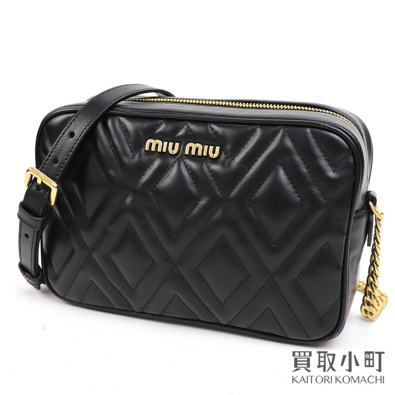 楽天市場】【美品】ミュウミュウ【MIUMIU】キルティングレザー