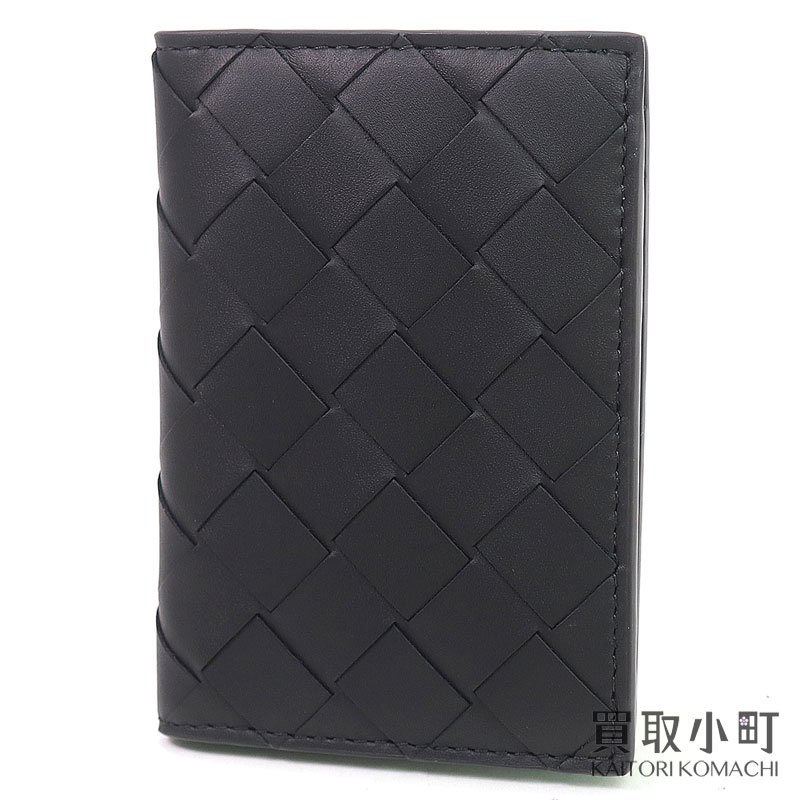 未使用！Bottega Veneta ブラックレザーケース Bottega Veneta ボッテガヴェネタ パスポート ケース 財布
