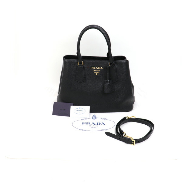 楽天市場】【新品同様】プラダ 【PRADA】メタルロゴ トートバッグ