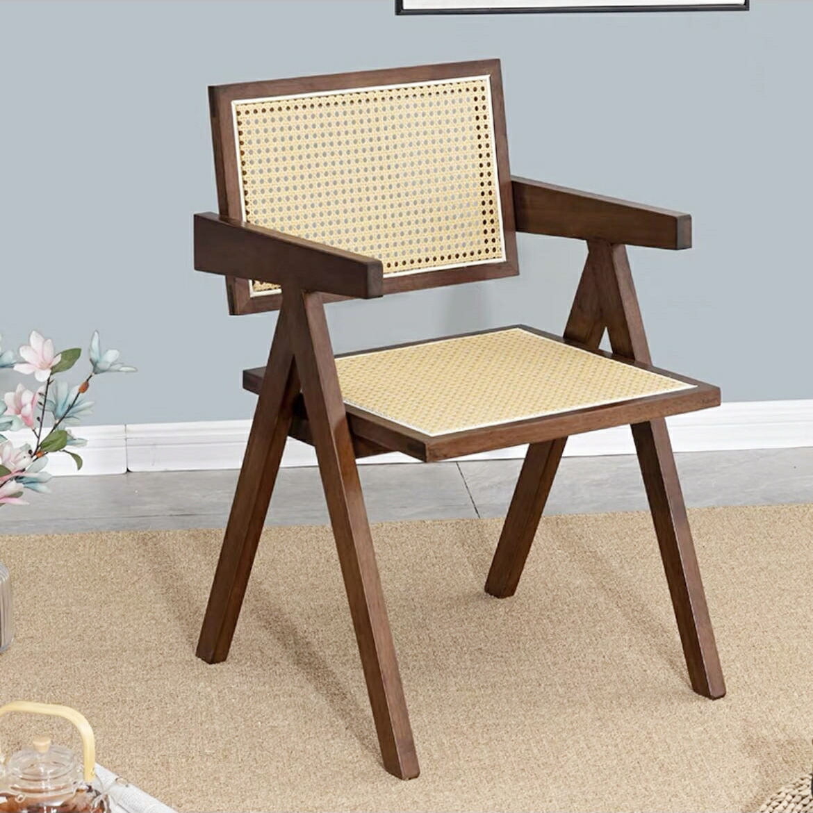 楽天市場】マラソン限定クーポン実施中 ダイニングチェア 藤編み 天然