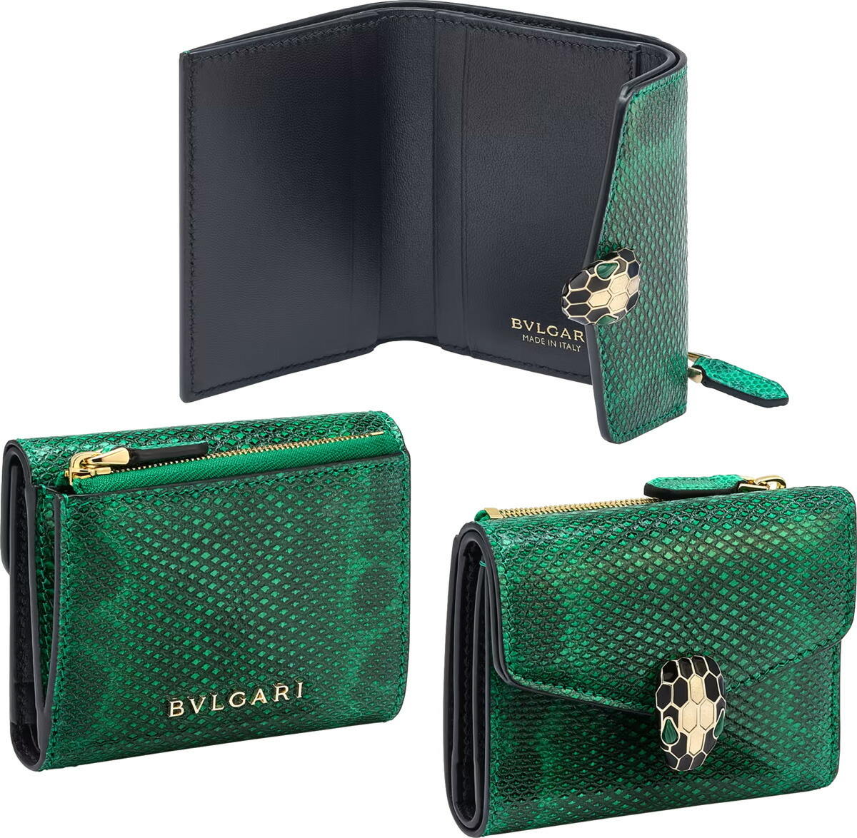 楽天市場】BVLGARI ブルガリ小銭入れ付き三つ折り財布セルペンティ