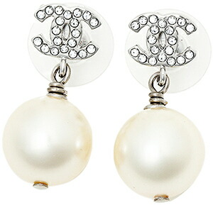 楽天市場】CHANEL PIERCEシャネル ピアスCCマーク ココマークシルバー