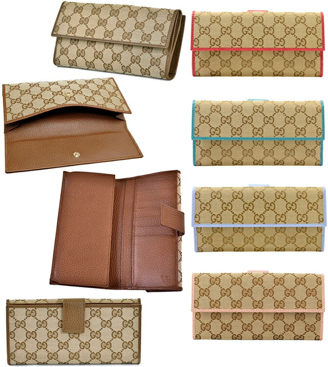楽天市場】GUCCI グッチ 小銭入れ付きダブルホック2つ折り長財布