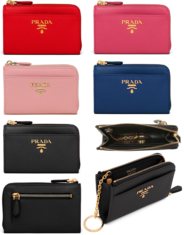 楽天市場】PRADA プラダ キーリング付きL字ファスナーコインケース