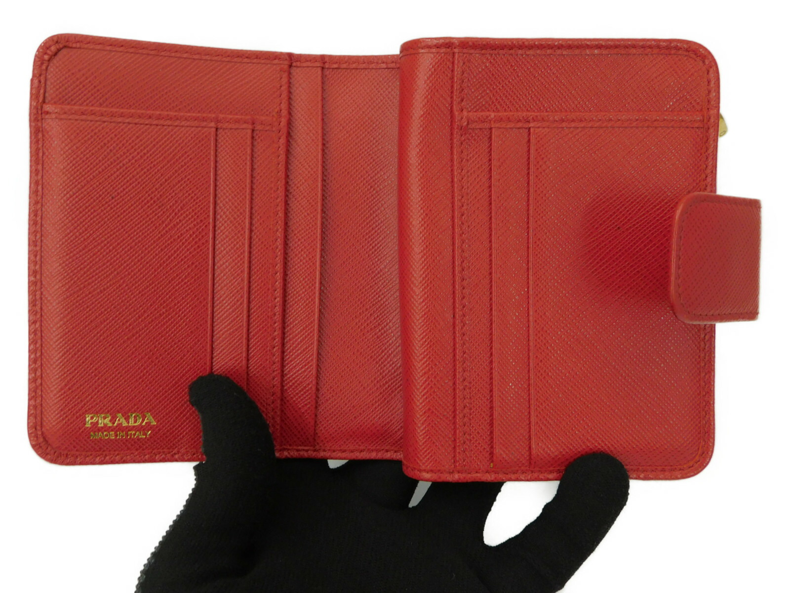 楽天市場】PRADA プラダ サフィアーノ コンパクトジップ 1ML018 赤