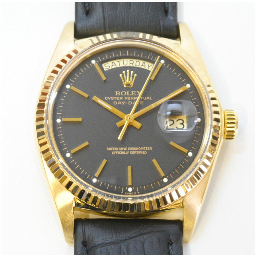 楽天市場】rolex 金無垢（ベルトカラーブラック）（メンズ腕時計