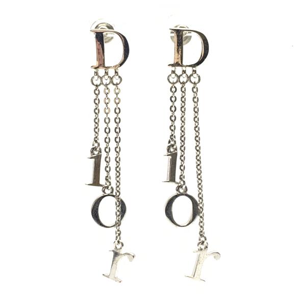 楽天市場】Dior ディオール ロゴ ピアス スタッド チェーン シルバー