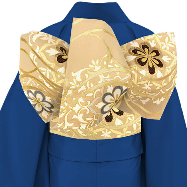 楽天市場】振袖用 袋帯 ベージュ 樹織物 仕立て上がり 振袖帯 正絹