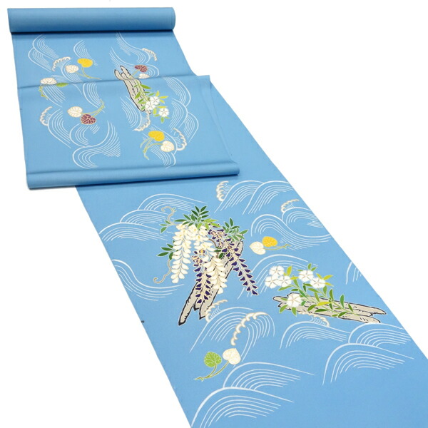 楽天市場】≪20%OFF/スーパーSALE≫工芸キモノ野口 塩瀬名古屋帯 水色