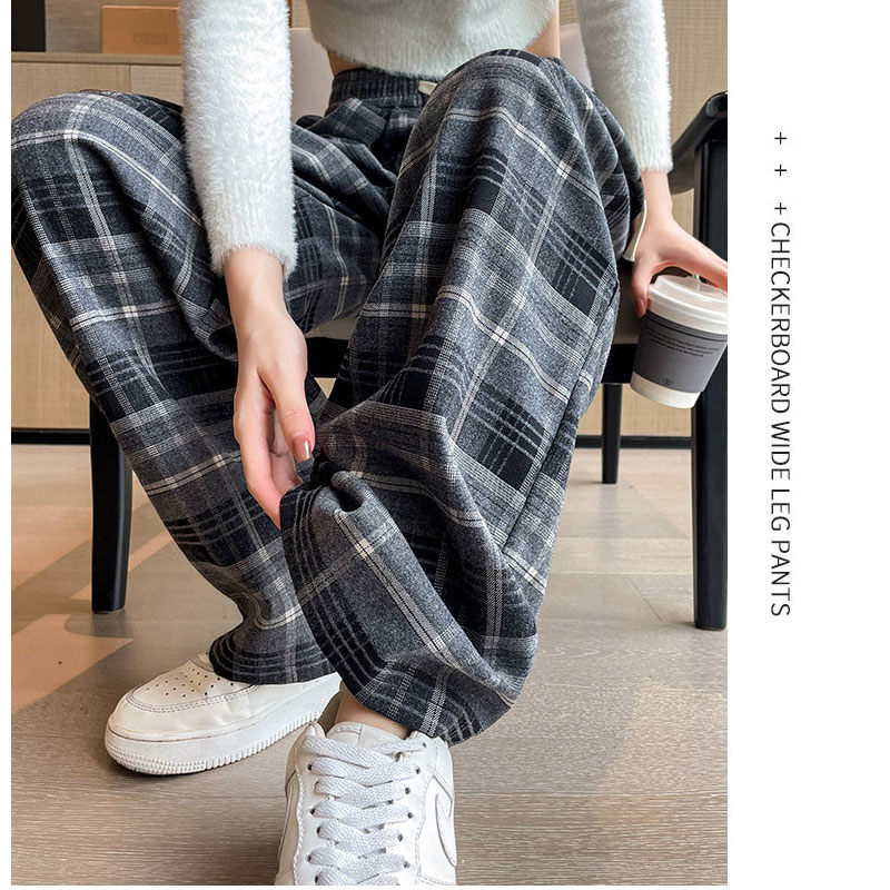楽天市場】チェック パンツ レディース 秋冬 ワイドパンツ ガウチョ