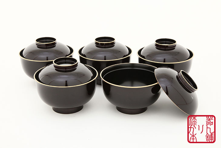 楽天市場】【2点で5％OFFクーポン配布中】 送料無料 雑煮椀 蓋付き 5客