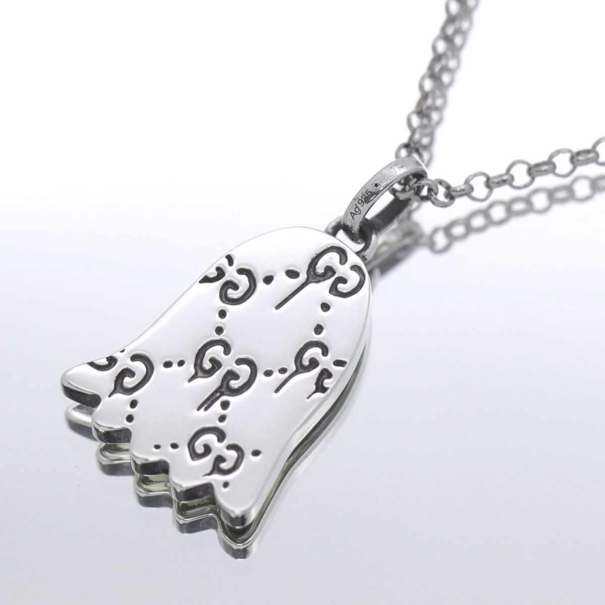 楽天市場】【ギフト品質】グッチ GUCCI ネックレス ゴースト シルバー