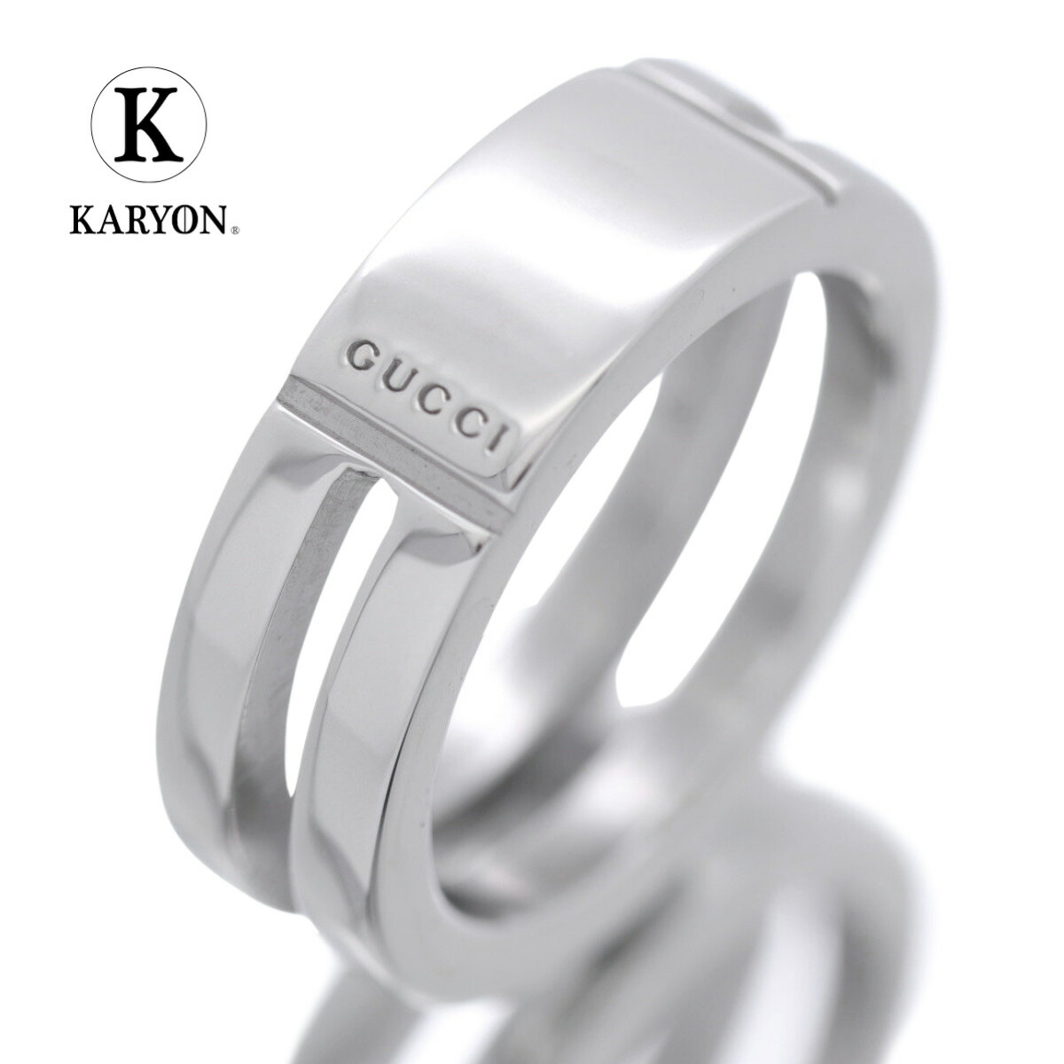 楽天市場】【ギフト品質】グッチ GUCCI リング 指輪 ロゴ プレート