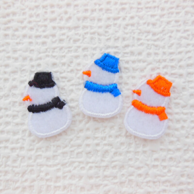 楽天市場】☆お好きなカラーで3枚選べます☆雪だるまワッペン3枚セット
